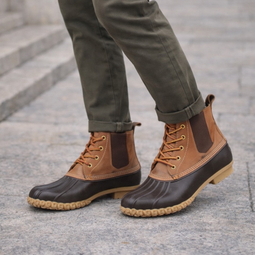 L.L.Bean Bean Boots Leather & Rubber Duck Boots Waterproof Men’s Size 9‎
